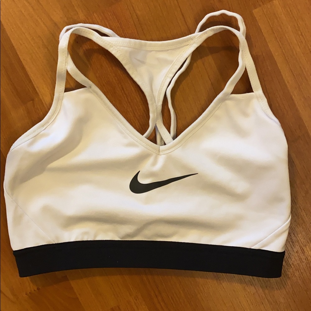 White Nike Sports Bra